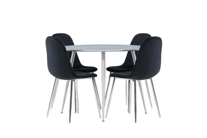 Venture Home Plaza Dining Table with Polar Dining Chair