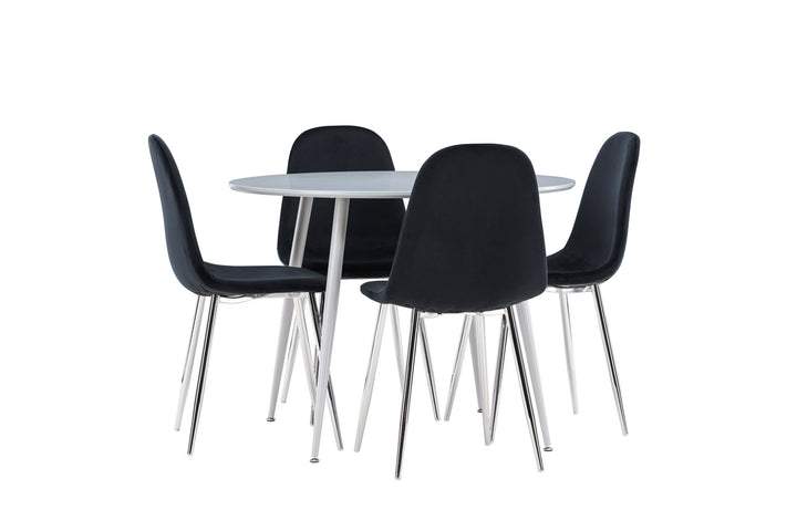 Venture Home Plaza Dining Table with Polar Dining Chair