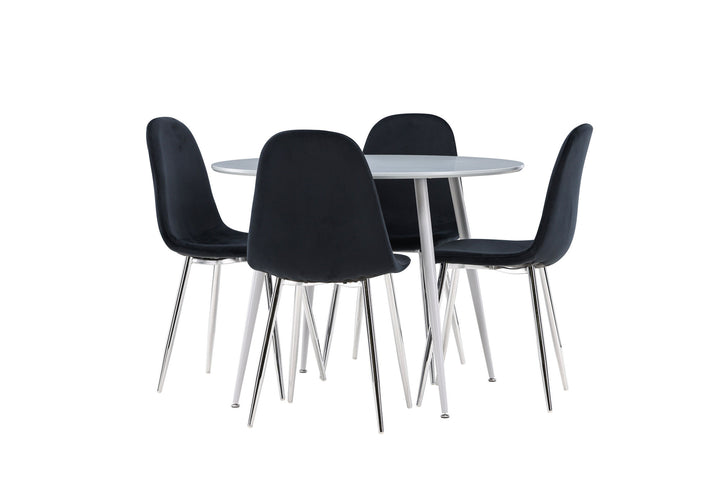 Venture Home Plaza Dining Table with Polar Dining Chair
