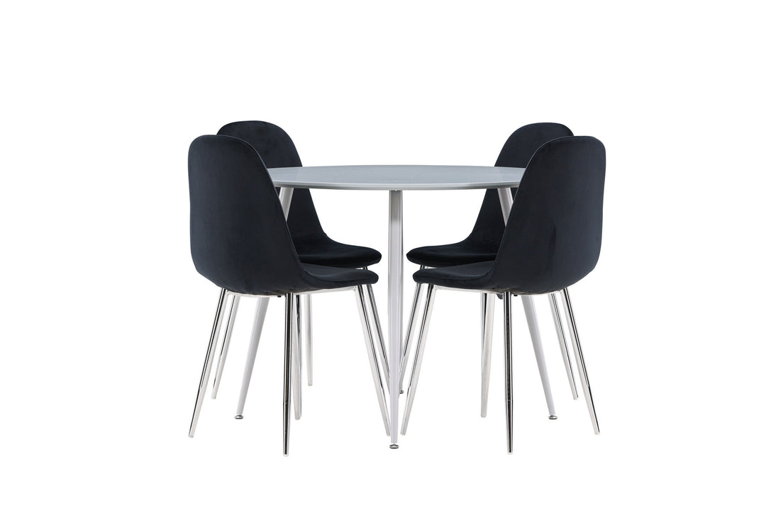 Venture Home Plaza Dining Table with Polar Dining Chair