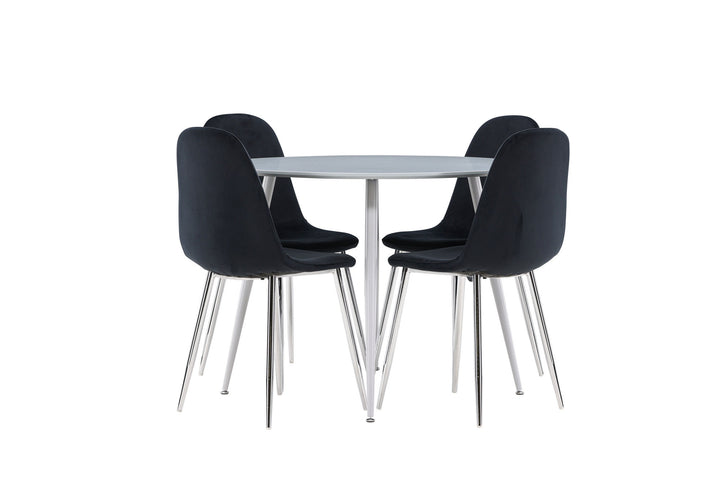 Venture Home Plaza Dining Table with Polar Dining Chair