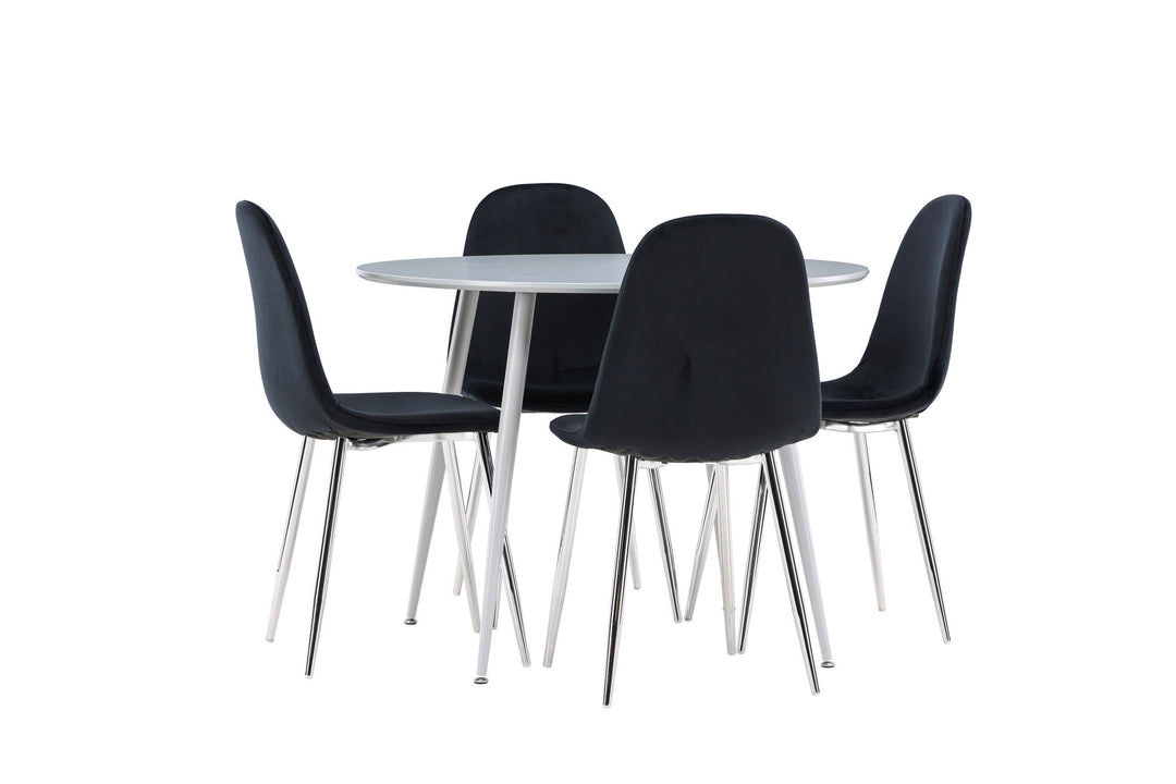 Venture Home Plaza Dining Table with Polar Dining Chair