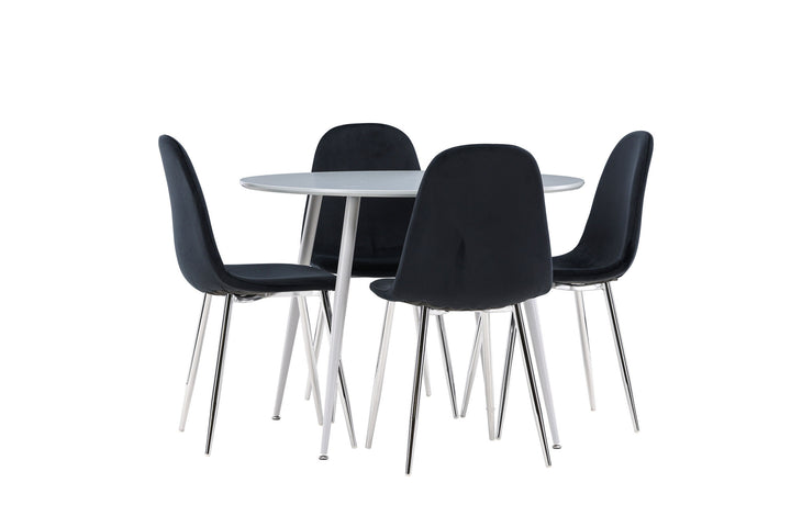 Venture Home Plaza Dining Table with Polar Dining Chair