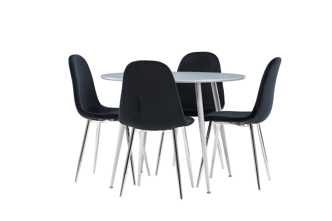 Venture Home Plaza Dining Table with Polar Dining Chair
