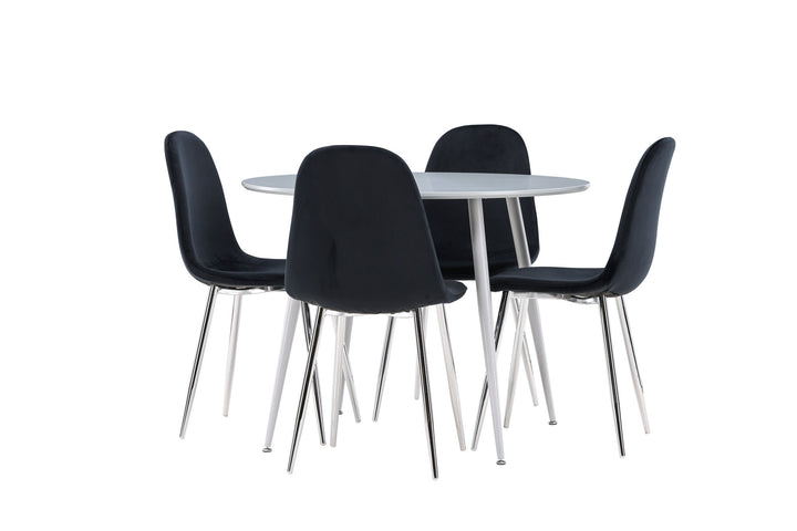 Venture Home Plaza Dining Table with Polar Dining Chair