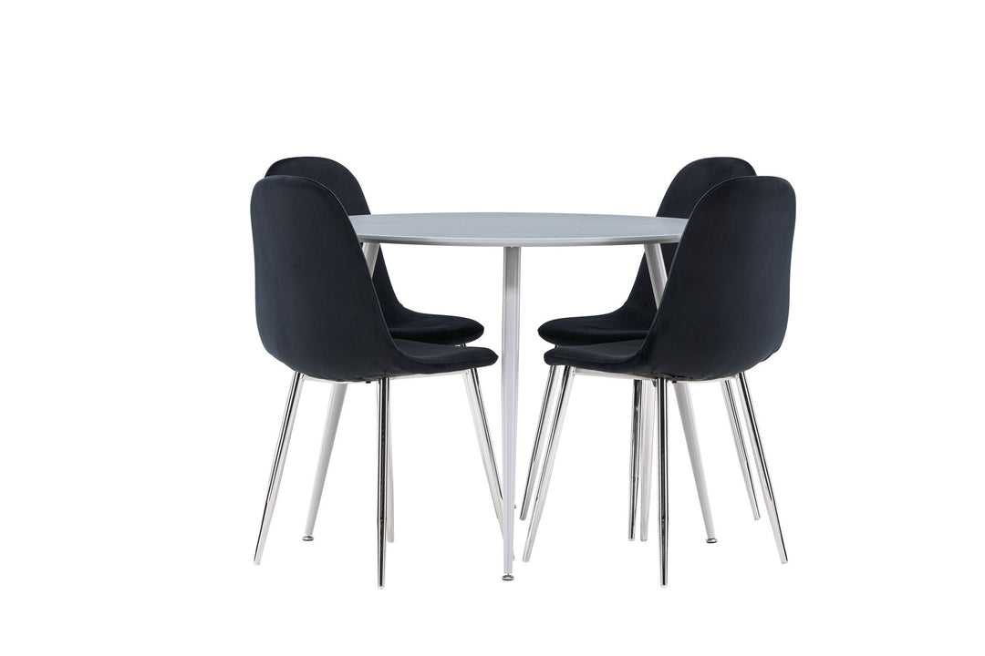 Venture Home Plaza Dining Table with Polar Dining Chair