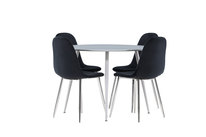 Venture Home Plaza Dining Table with Polar Dining Chair