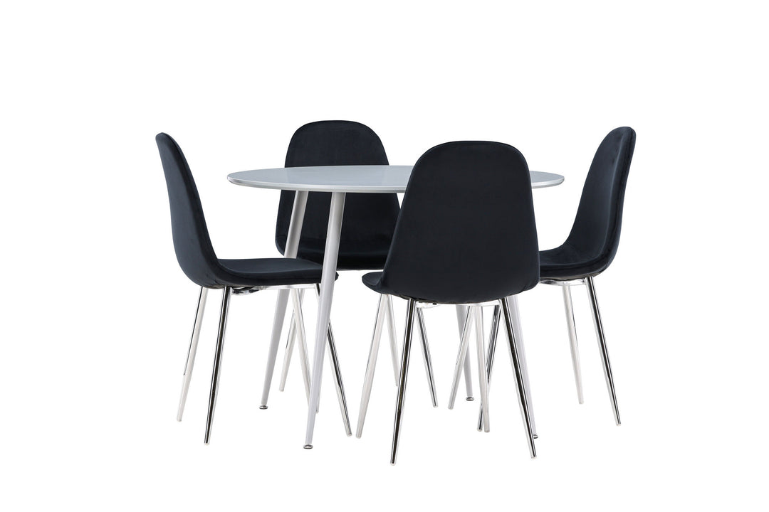 Venture Home Plaza Dining Table with Polar Dining Chair