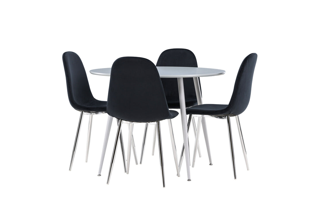 Venture Home Plaza Dining Table with Polar Dining Chair