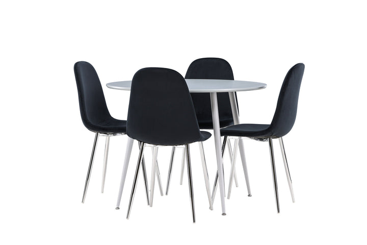 Venture Home Plaza Dining Table with Polar Dining Chair