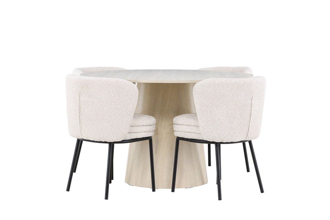Venture Home Lanzo Dining Table with Agnes Dining Chair