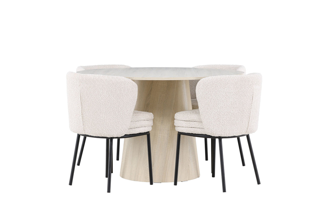 Venture Home Lanzo Dining Table with Agnes Dining Chair