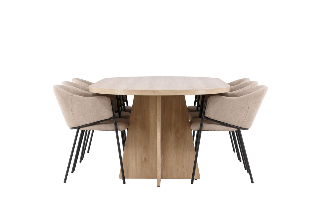 Venture Home Bootcut Dining Table with Evelina Dining Chair