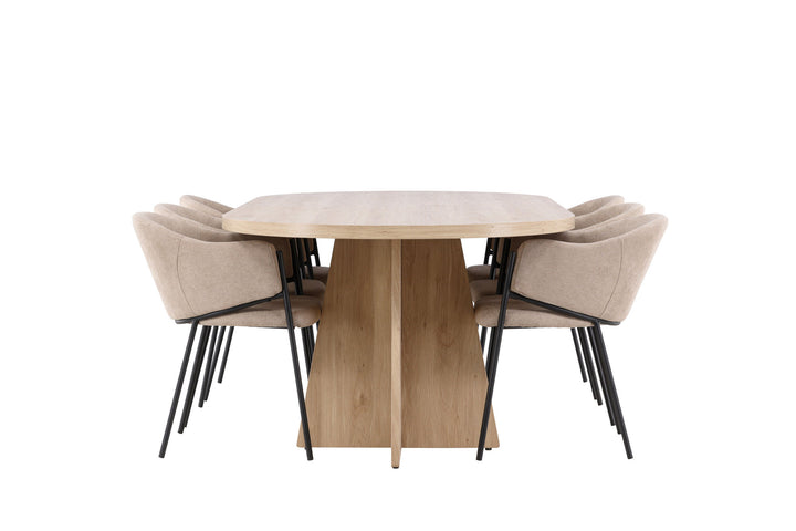 Venture Home Bootcut Dining Table with Evelina Dining Chair