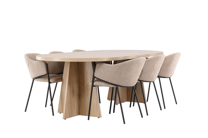 Venture Home Bootcut Dining Table with Evelina Dining Chair