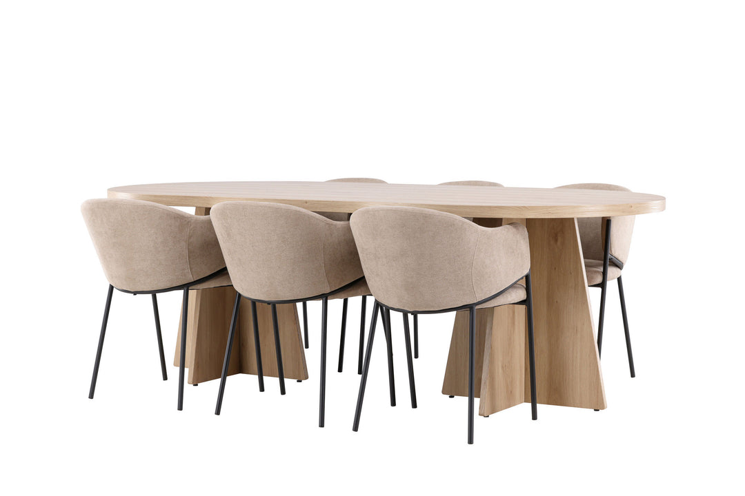 Venture Home Bootcut Dining Table with Evelina Dining Chair