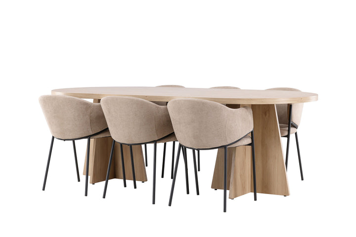 Venture Home Bootcut Dining Table with Evelina Dining Chair