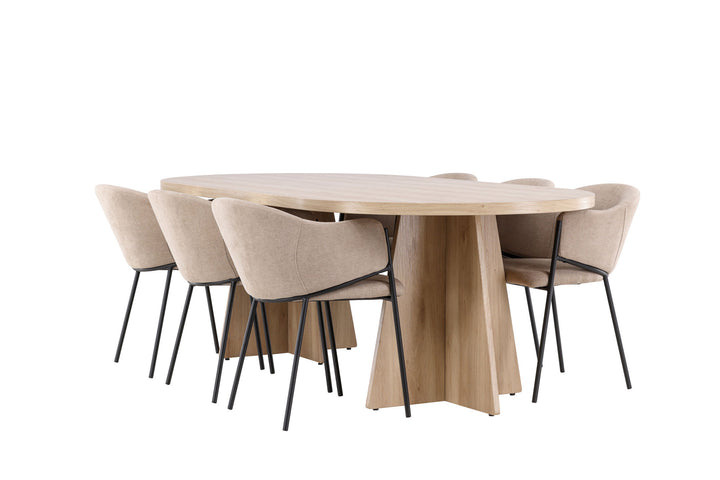 Venture Home Bootcut Dining Table with Evelina Dining Chair