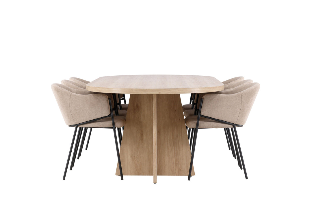 Venture Home Bootcut Dining Table with Evelina Dining Chair