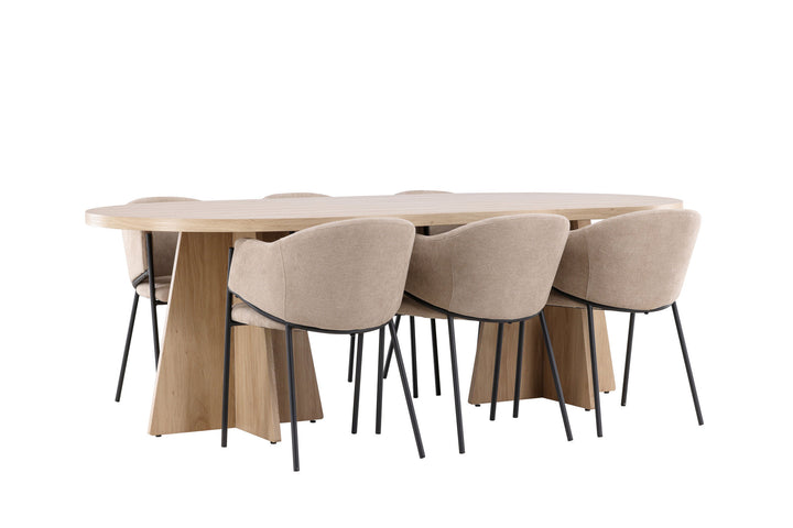 Venture Home Bootcut Dining Table with Evelina Dining Chair