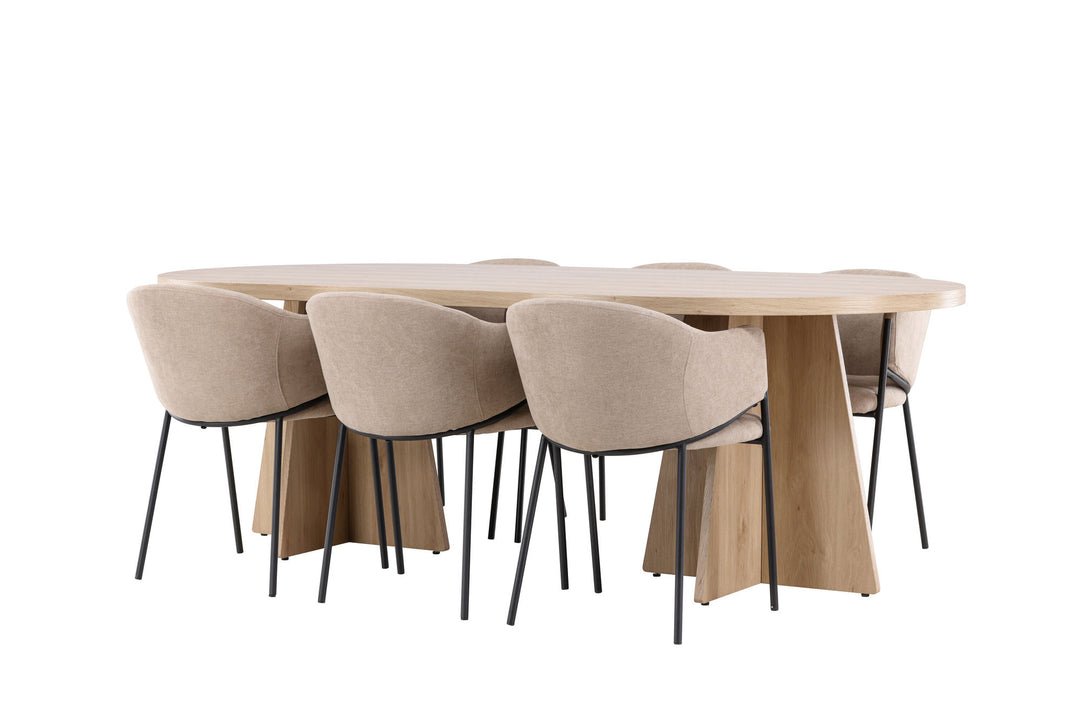 Venture Home Bootcut Dining Table with Evelina Dining Chair