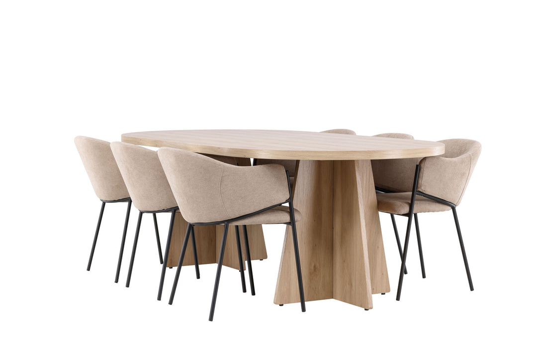 Venture Home Bootcut Dining Table with Evelina Dining Chair