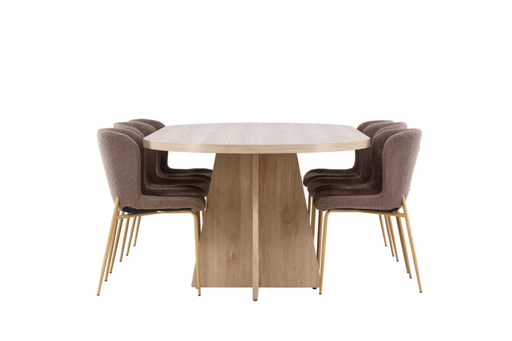 Venture Home Bootcut Dining Table with Modesto Dining Chair