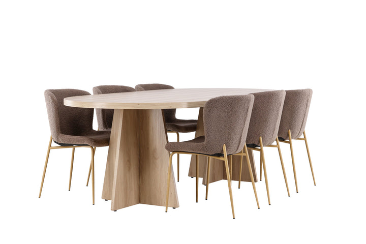 Venture Home Bootcut Dining Table with Modesto Dining Chair