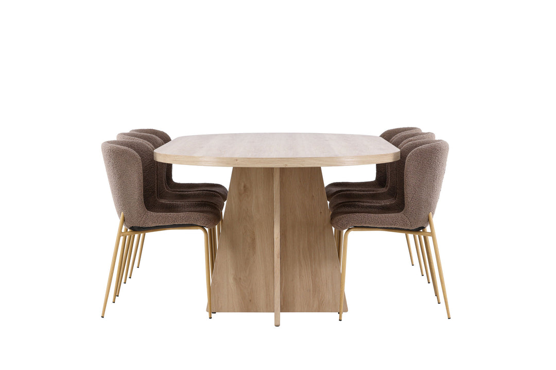 Venture Home Bootcut Dining Table with Modesto Dining Chair