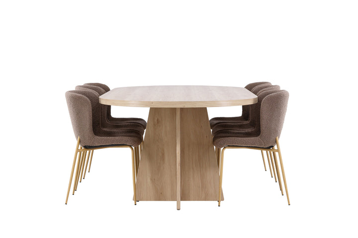 Venture Home Bootcut Dining Table with Modesto Dining Chair