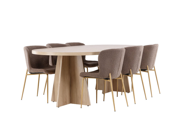 Venture Home Bootcut Dining Table with Modesto Dining Chair