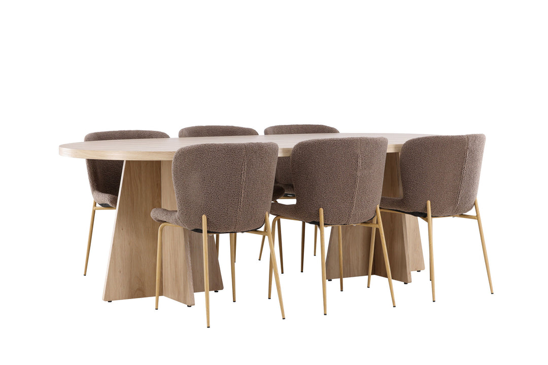 Venture Home Bootcut Dining Table with Modesto Dining Chair