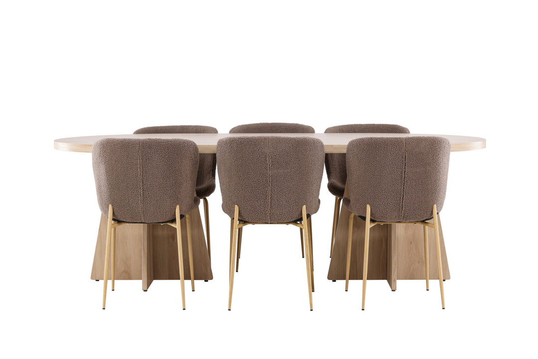 Venture Home Bootcut Dining Table with Modesto Dining Chair
