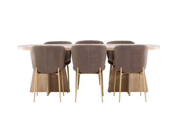 Venture Home Bootcut Dining Table with Modesto Dining Chair