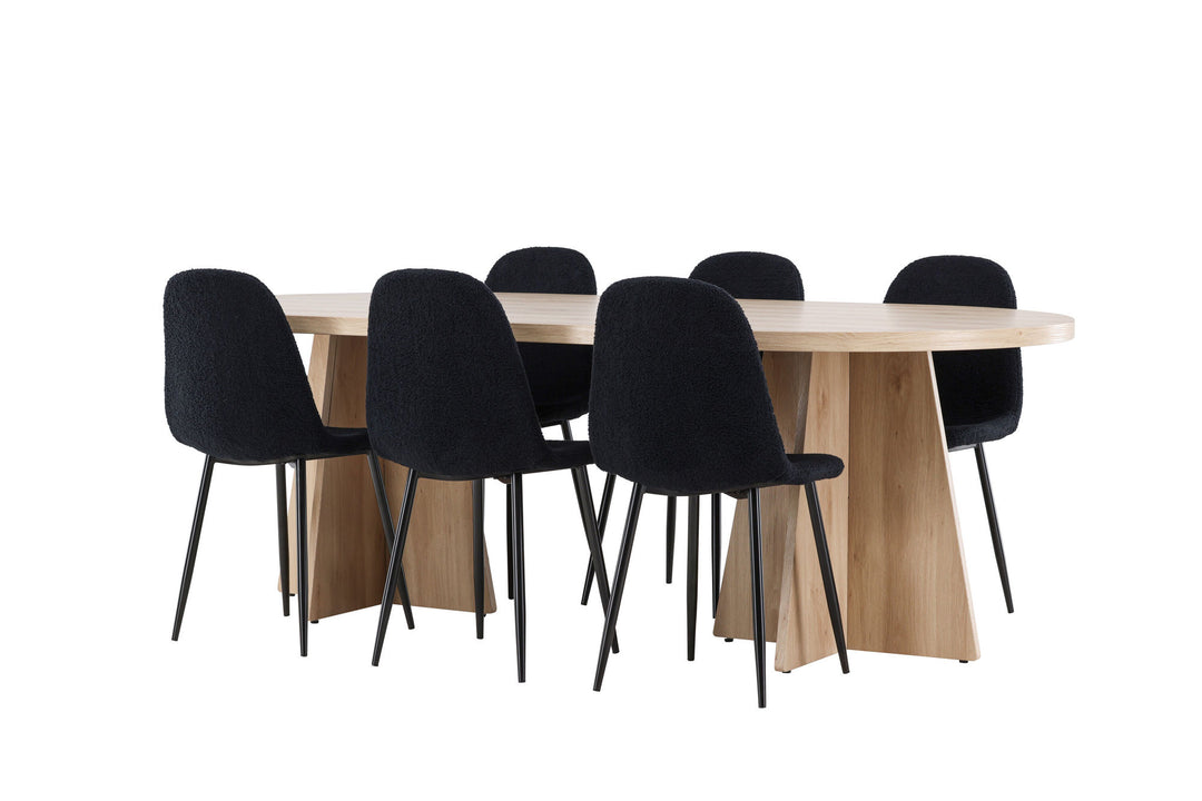 Venture Home Bootcut Dining Table with Polar Dining Chair