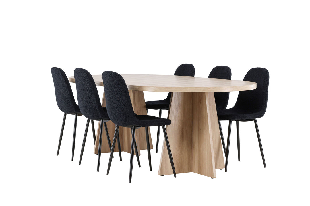 Venture Home Bootcut Dining Table with Polar Dining Chair