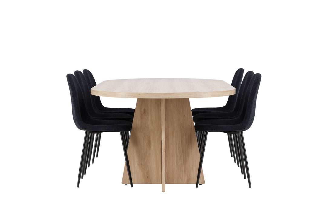 Venture Home Bootcut Dining Table with Polar Dining Chair