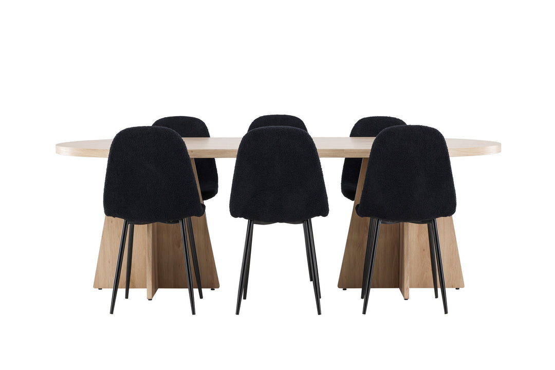 Venture Home Bootcut Dining Table with Polar Dining Chair