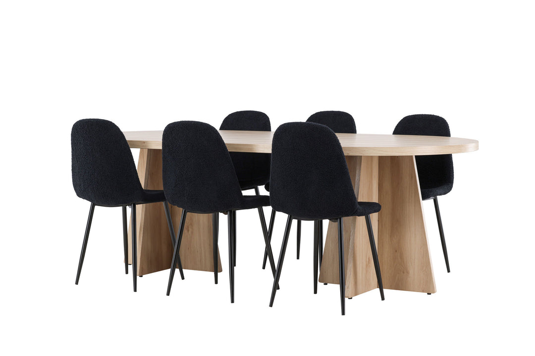 Venture Home Bootcut Dining Table with Polar Dining Chair