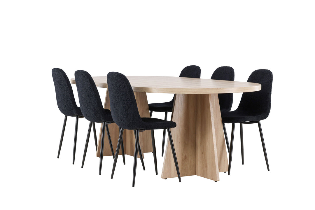 Venture Home Bootcut Dining Table with Polar Dining Chair