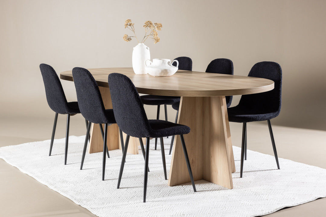 Venture Home Bootcut Dining Table with Polar Dining Chair