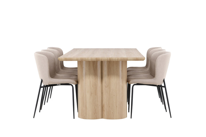 Venture Home Olivia Dining Table with Modesto Dining Chair