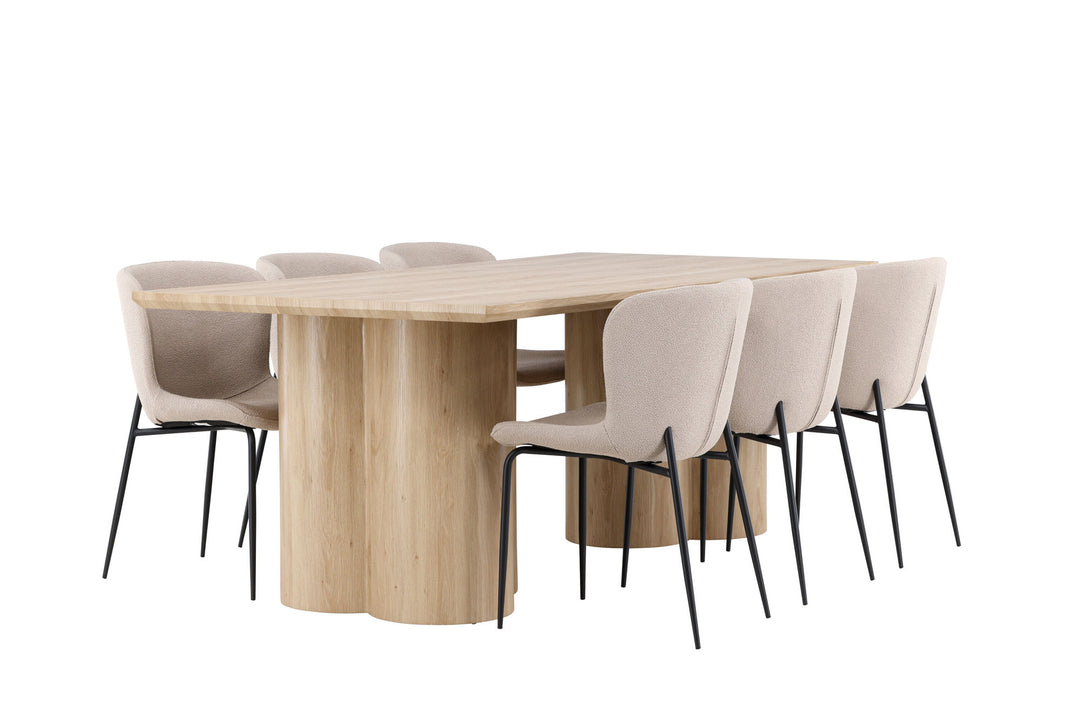 Venture Home Olivia Dining Table with Modesto Dining Chair