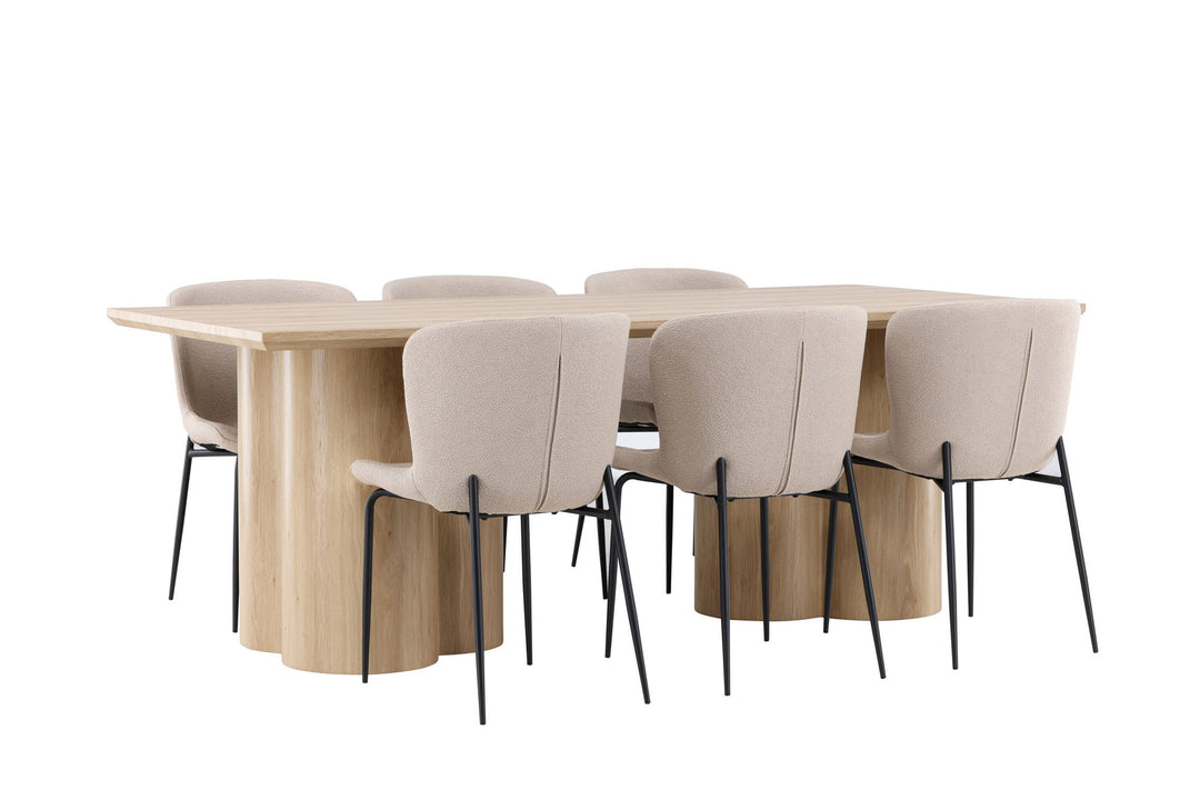 Venture Home Olivia Dining Table with Modesto Dining Chair