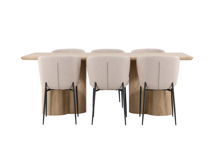 Venture Home Olivia Dining Table with Modesto Dining Chair