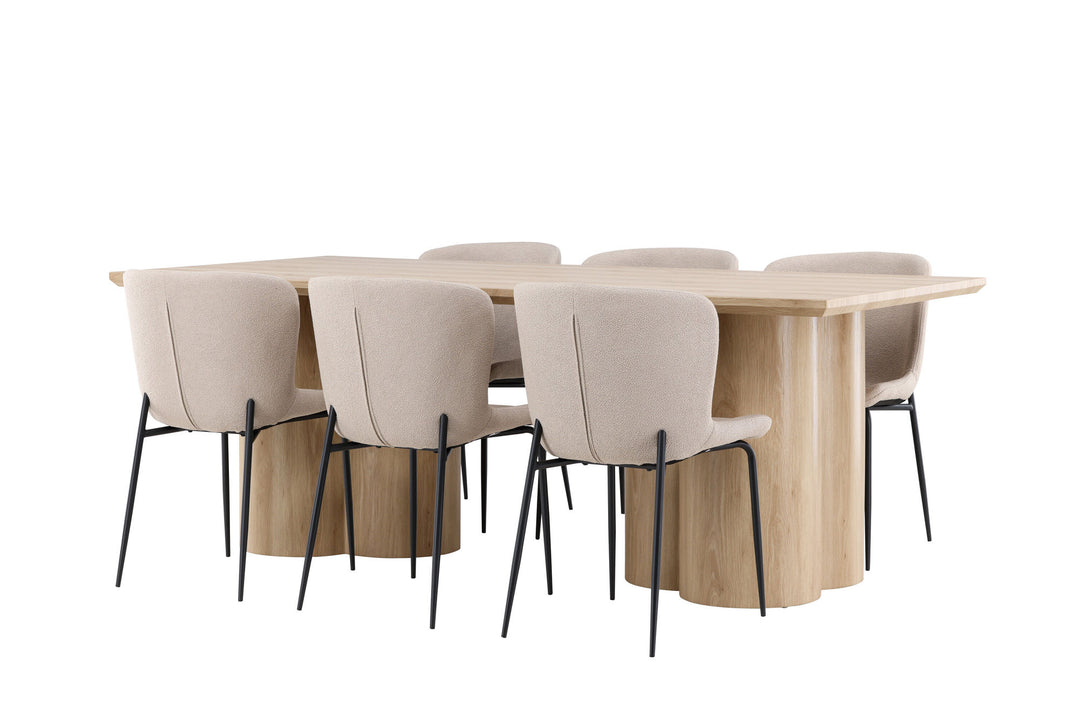 Venture Home Olivia Dining Table with Modesto Dining Chair