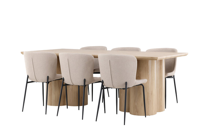 Venture Home Olivia Dining Table with Modesto Dining Chair