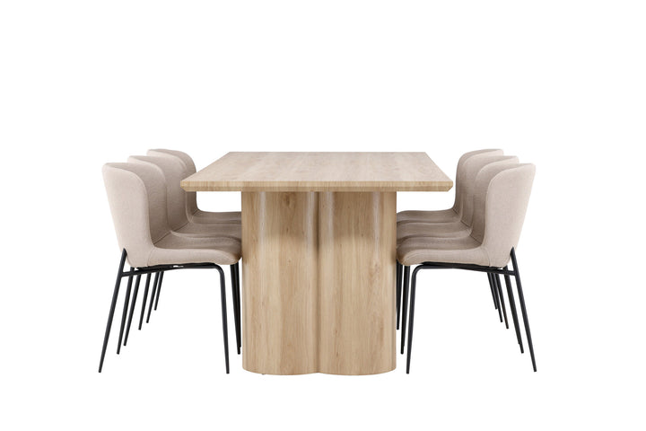 Venture Home Olivia Dining Table with Modesto Dining Chair