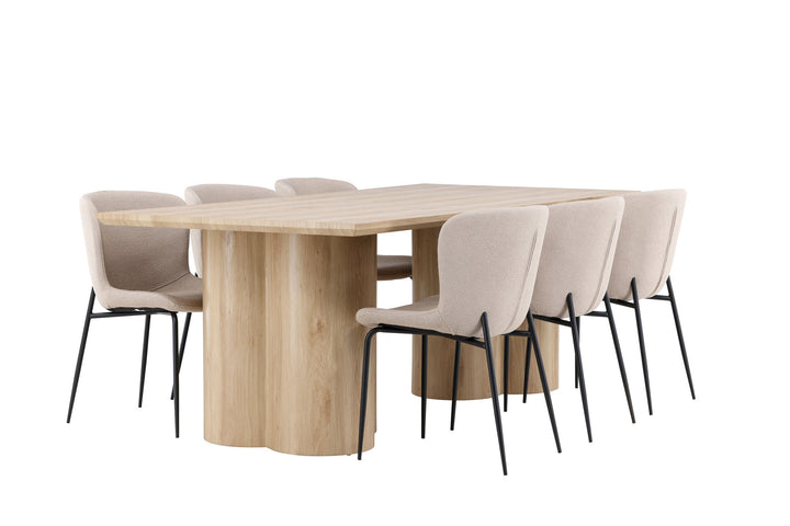 Venture Home Olivia Dining Table with Modesto Dining Chair