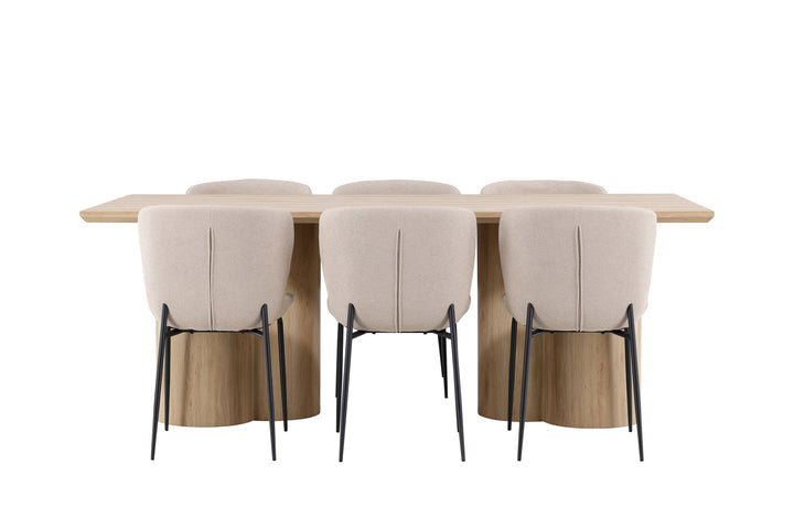 Venture Home Olivia Dining Table with Modesto Dining Chair